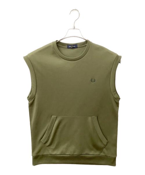 FRED PERRY（フレッドペリー）FRED PERRY (フレッドペリー) M5641　Tricot Tank Top カーキ サイズ:Lの古着・服飾アイテム