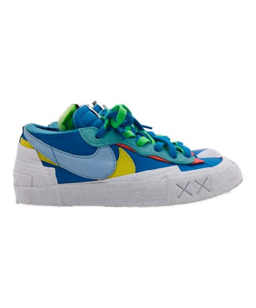 NIKE（ナイキ）NIKE (ナイキ) sacai (サカイ) KAWS (カウズ) Blazer Low Neptune Blue ブルー×グリーン サイズ:US6、UK5.5、cm24、BR37、CN240(2.5)の古着・服飾アイテム