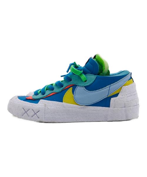 NIKE（ナイキ）NIKE (ナイキ) sacai (サカイ) KAWS (カウズ) Blazer Low Neptune Blue ブルー×グリーン サイズ:US6、UK5.5、cm24、BR37、CN240(2.5)の古着・服飾アイテム