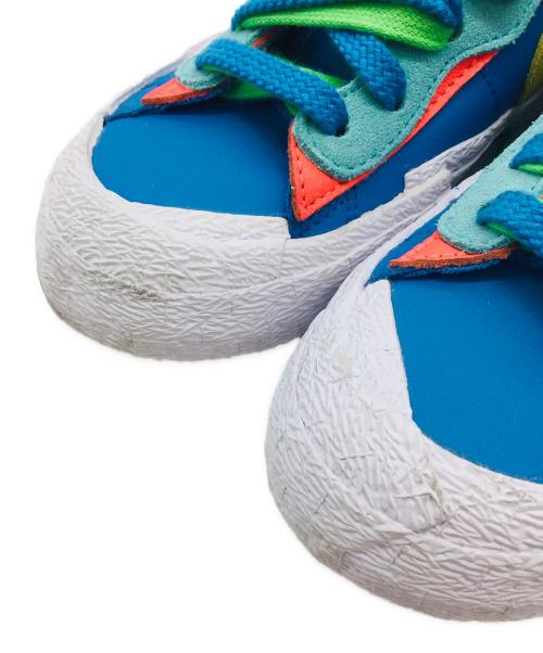 NIKE（ナイキ）NIKE (ナイキ) sacai (サカイ) KAWS (カウズ) Blazer Low Neptune Blue ブルー×グリーン サイズ:US6、UK5.5、cm24、BR37、CN240(2.5)の古着・服飾アイテム