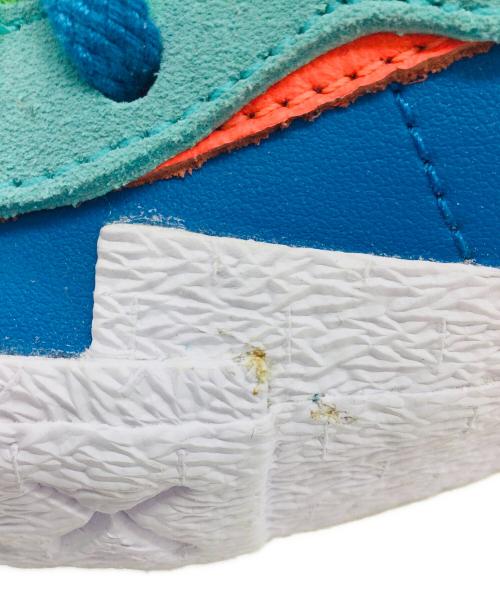 NIKE（ナイキ）NIKE (ナイキ) sacai (サカイ) KAWS (カウズ) Blazer Low Neptune Blue ブルー×グリーン サイズ:US6、UK5.5、cm24、BR37、CN240(2.5)の古着・服飾アイテム