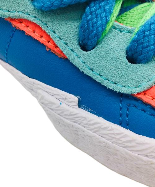NIKE（ナイキ）NIKE (ナイキ) sacai (サカイ) KAWS (カウズ) Blazer Low Neptune Blue ブルー×グリーン サイズ:US6、UK5.5、cm24、BR37、CN240(2.5)の古着・服飾アイテム