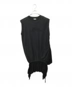 DIESELディーゼル）の古着「D-Rollette ロゴ Tシャツワンピース」｜ブラック