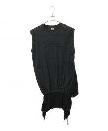 DIESEL（ディーゼル）の古着「D-Rollette ロゴ Tシャツワンピース」｜ブラック