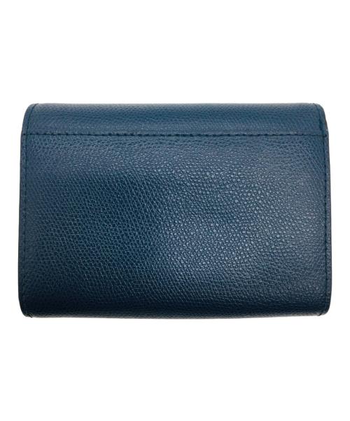 FURLA（フルラ）FURLA (フルラ) コンパクトウォレット ネイビー×ブラウンの古着・服飾アイテム