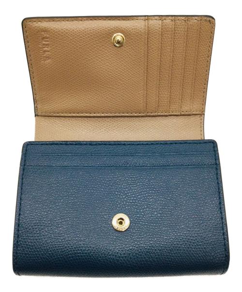 FURLA（フルラ）FURLA (フルラ) コンパクトウォレット ネイビー×ブラウンの古着・服飾アイテム
