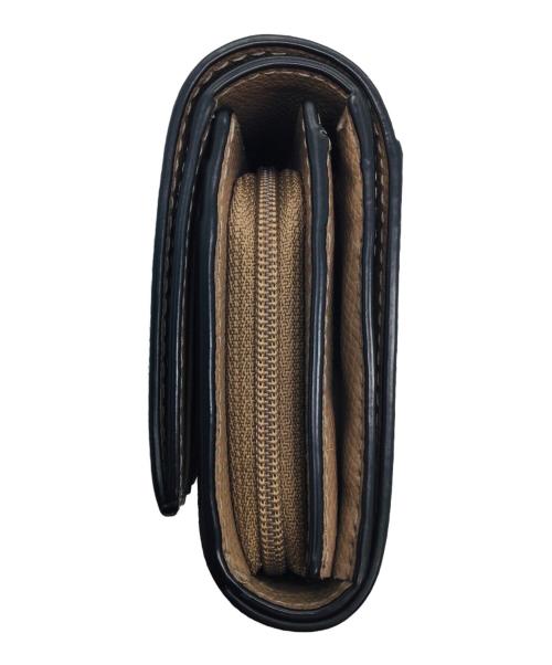 FURLA（フルラ）FURLA (フルラ) コンパクトウォレット ネイビー×ブラウンの古着・服飾アイテム