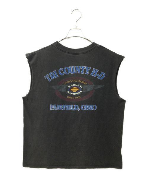 HARLEY-DAVIDSON（ハーレーダビッドソン）HARLEY-DAVIDSON (ハーレーダビッドソン) ノースリーブTシャツ　古着 ブラック サイズ:XLの古着・服飾アイテム