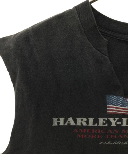HARLEY-DAVIDSON（ハーレーダビッドソン）HARLEY-DAVIDSON (ハーレーダビッドソン) ノースリーブTシャツ　古着 ブラック サイズ:XLの古着・服飾アイテム