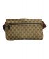 GUCCI (グッチ) ウエストポーチ GG シェリーライン ブラウン：32000円