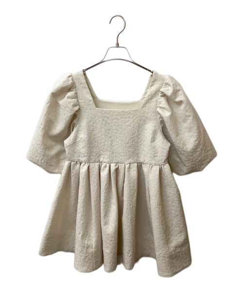 U by SPICK&SPAN（ユー バイ スピック＆スパン）U by SPICK&SPAN (ユー バイ スピック＆スパン) 23-051-212-1100-1-0　ジャガードバルーンスリーブブラウス ホワイト サイズ:Freeの古着・服飾アイテム
