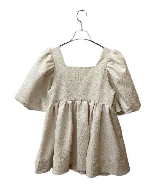 U by SPICK&SPAN（ユー バイ スピック＆スパン）U by SPICK&SPAN (ユー バイ スピック＆スパン) 23-051-212-1100-1-0　ジャガードバルーンスリーブブラウス ホワイト サイズ:Freeの古着・服飾アイテム
