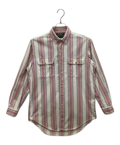 POLO COUNTRY（ポロカントリー）POLO COUNTRY (ポロカントリー) 90s マルチストライプシャツ ピンク×ホワイト サイズ:Mの古着・服飾アイテム