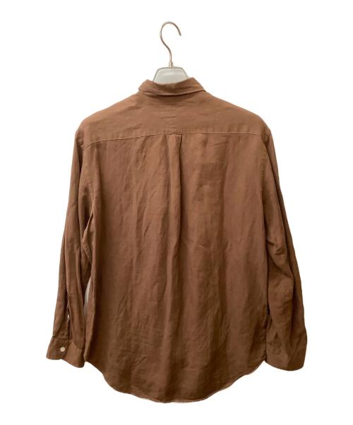 POLO RALPH LAUREN（ポロ・ラルフローレン）POLO RALPH LAUREN (ポロ・ラルフローレン) リネンシルク サファリシャツ ブラウン サイズ:Lの古着・服飾アイテム
