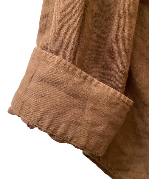 POLO RALPH LAUREN（ポロ・ラルフローレン）POLO RALPH LAUREN (ポロ・ラルフローレン) リネンシルク サファリシャツ ブラウン サイズ:Lの古着・服飾アイテム