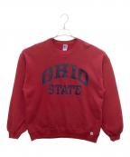 RUSSELL ATHLETICラッセルアスレチック）の古着「90s USA製 前V カレッジスウェット」｜レッド×ネイビー