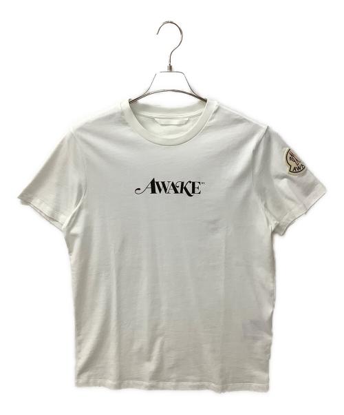 MONCLER（モンクレール）MONCLER (モンクレール) AWAKE (アウェイク) F10928C70810 V8141　Tシャツ ホワイト×ブラック サイズ:Sの古着・服飾アイテム