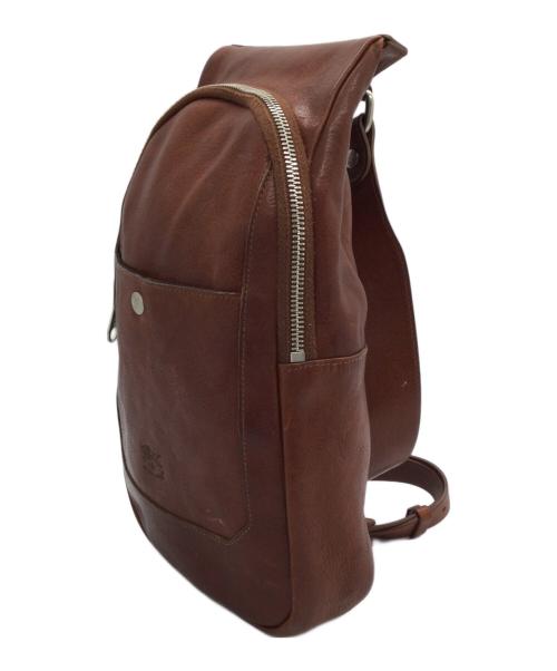 IL BISONTE（イル ビゾンテ）IL BISONTE (イル ビゾンテ) レザーボディーバッグ ブラウンの古着・服飾アイテム