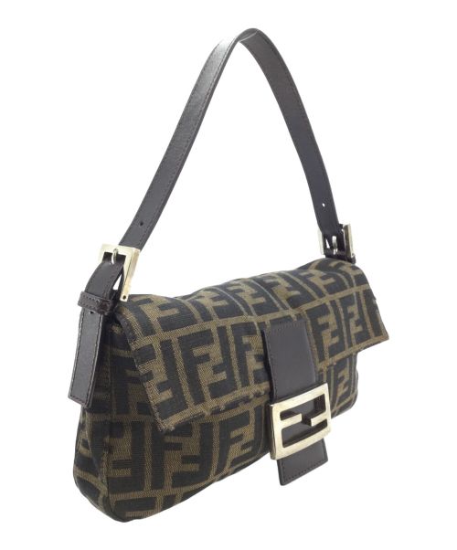 FENDI（フェンディ）FENDI (フェンディ) ズッカ マンマバケット セミショルダーバッグ ブラウンの古着・服飾アイテム
