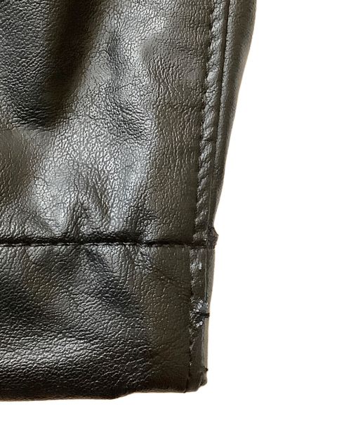 N.HOOLYWOOD（エヌ ハリウッド）N.HOOLYWOOD (エヌ ハリウッド) フェイクレザーパンツ ブラック サイズ:38の古着・服飾アイテム