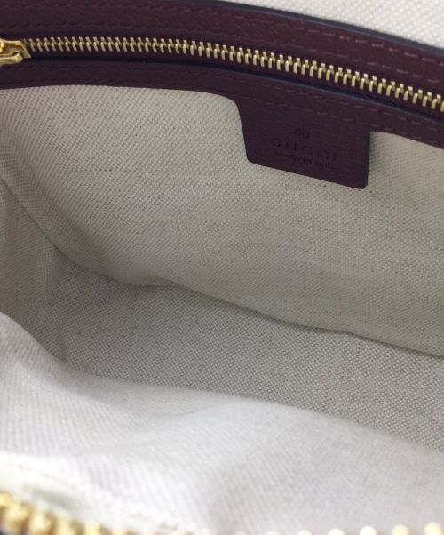 GUCCI（グッチ）GUCCI (グッチ) GGキャンバス ホースビット1955 ショルダーバッグ ボルドーの古着・服飾アイテム