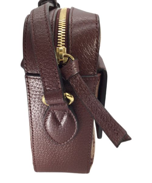 GUCCI（グッチ）GUCCI (グッチ) GGキャンバス ホースビット1955 ショルダーバッグ ボルドーの古着・服飾アイテム