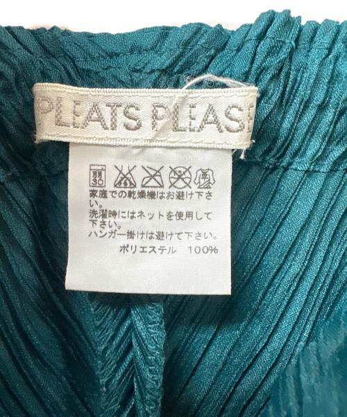 PLEATS PLEASE ISSEY MIYAKE（プリーツプリーズ イッセイミヤケ）PLEATS PLEASE ISSEY MIYAKE (プリーツプリーズ イッセイミヤケ) プリーツワイドパンツ グリーン サイズ:SIZE 3の古着・服飾アイテム