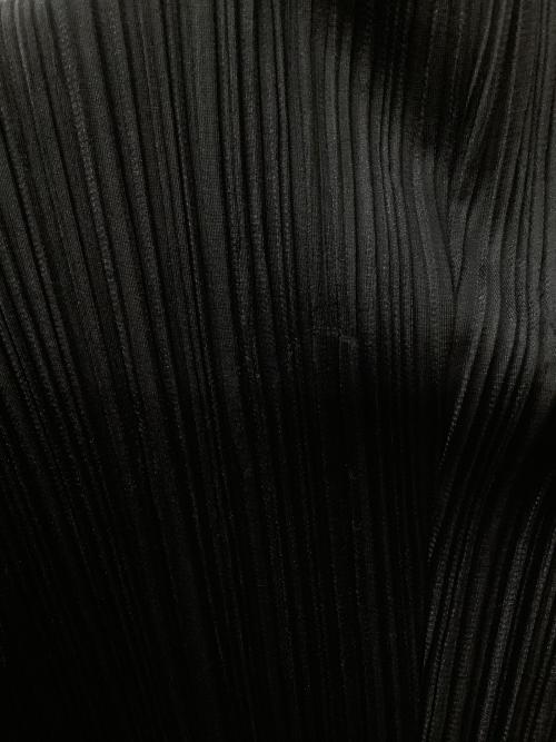 PLEATS PLEASE ISSEY MIYAKE（プリーツプリーズ イッセイミヤケ）PLEATS PLEASE ISSEY MIYAKE (プリーツプリーズ イッセイミヤケ) スキッパー プリーツカットソー ブラック サイズ:3の古着・服飾アイテム