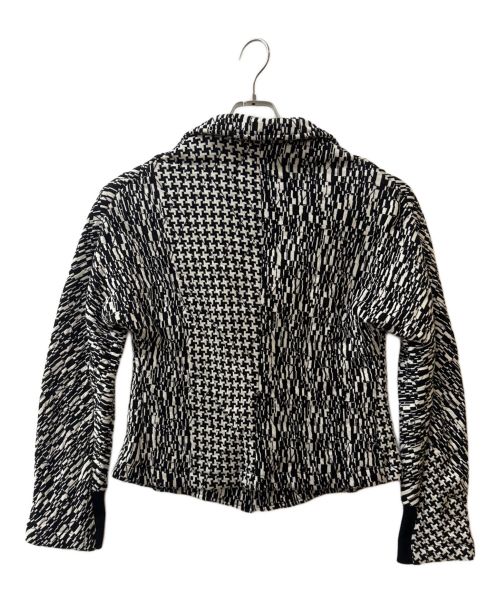 Y's（ワイズ）Y's (ワイズ) 切替ダブルジャケット ブラック×ホワイト サイズ:SIZE 2の古着・服飾アイテム