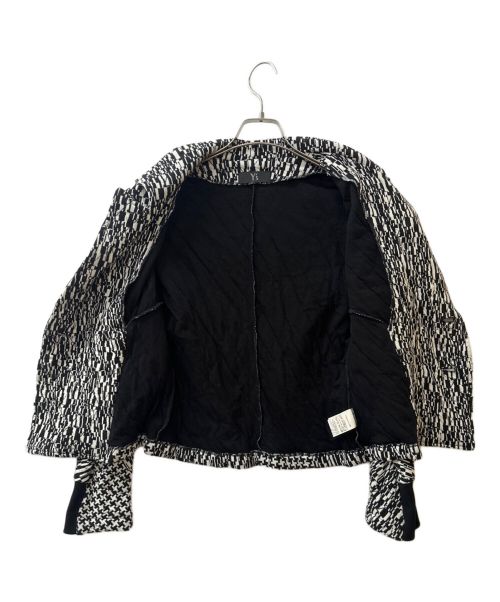 Y's（ワイズ）Y's (ワイズ) 切替ダブルジャケット ブラック×ホワイト サイズ:SIZE 2の古着・服飾アイテム