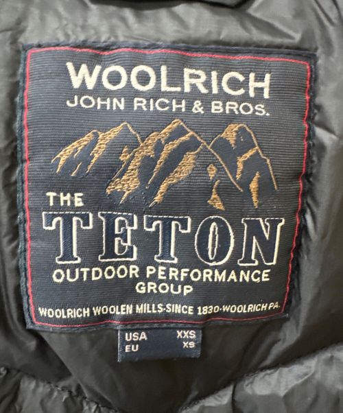 WOOLRICH（ウールリッチ）WOOLRICH (ウールリッチ) TETON フーディダウンジャケット ブラック サイズ:USA XXS、EU XSの古着・服飾アイテム