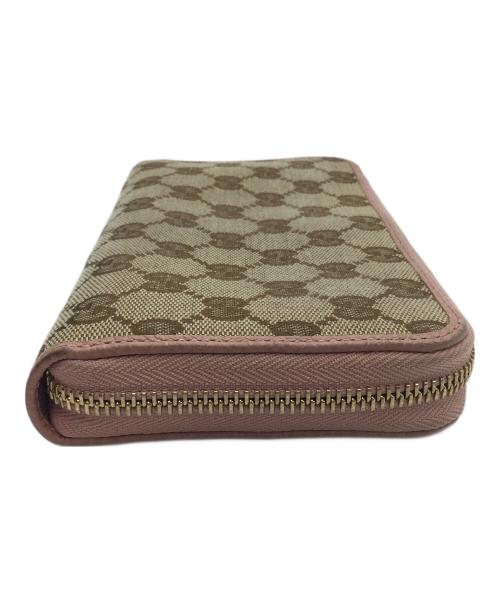 GUCCI（グッチ）GUCCI (グッチ) 長財布 ベージュ×ピンクの古着・服飾アイテム