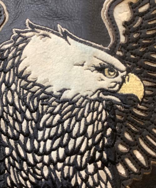 HARLEY-DAVIDSON（ハーレーダビッドソン）HARLEY-DAVIDSON (ハーレーダビッドソン) イーグル  レザーベスト ブラック サイズ:Mの古着・服飾アイテム