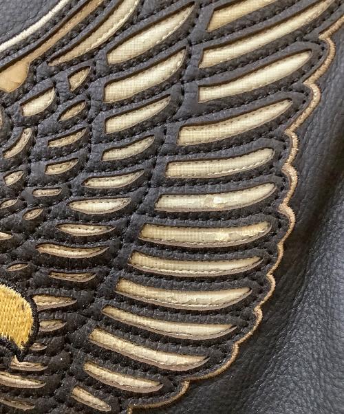 HARLEY-DAVIDSON（ハーレーダビッドソン）HARLEY-DAVIDSON (ハーレーダビッドソン) イーグル  レザーベスト ブラック サイズ:Mの古着・服飾アイテム