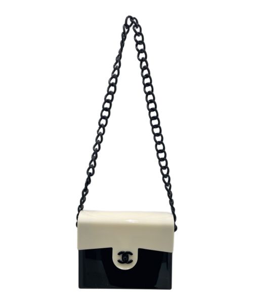 CHANEL（シャネル）CHANEL (シャネル) プラショルダーバイカラーバッグ ホワイト×ブラックの古着・服飾アイテム