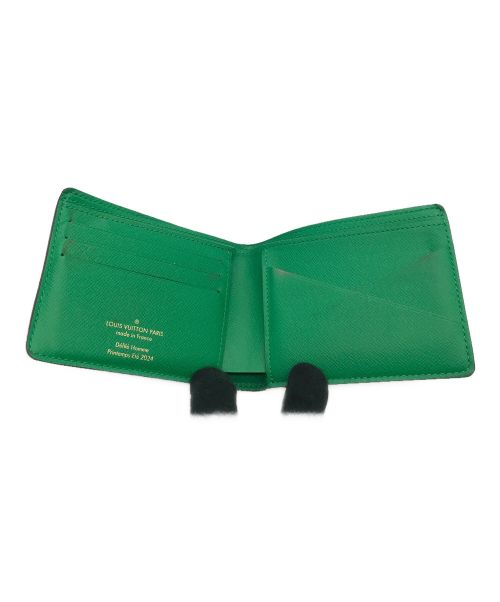LOUIS VUITTON（ルイ ヴィトン）LOUIS VUITTON (ルイ ヴィトン) 2つ折り財布 	ダミエポップキャンバス ポルトフォイユ ミュルティプル グリーン×ブラウンの古着・服飾アイテム
