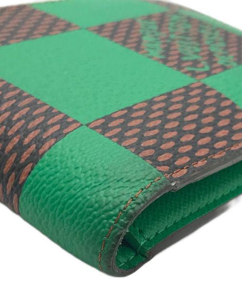 LOUIS VUITTON（ルイ ヴィトン）LOUIS VUITTON (ルイ ヴィトン) 2つ折り財布 	ダミエポップキャンバス ポルトフォイユ ミュルティプル グリーン×ブラウンの古着・服飾アイテム