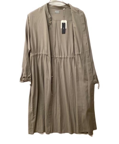 Gymphlex（ジムフレックス）Gymphlex (ジムフレックス) ノーカラーコート ベージュ サイズ:14の古着・服飾アイテム