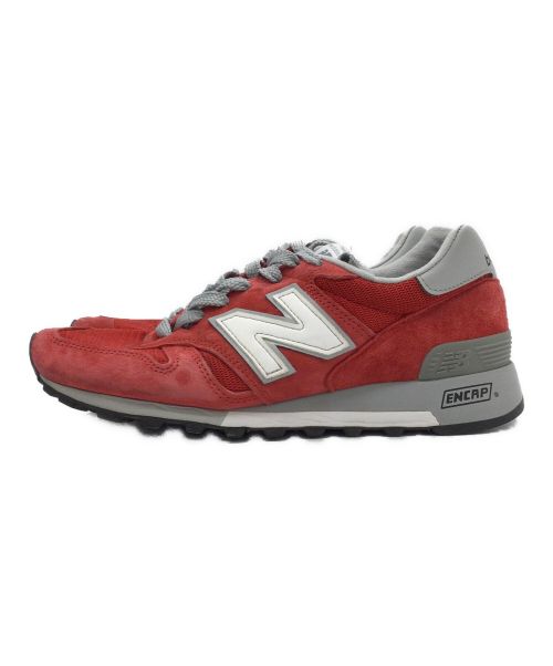 NEW BALANCE（ニューバランス）NEW BALANCE (ニューバランス) スニーカー レッド×グレー サイズ:US7.5、UK7、EUR40.5、cm25.5の古着・服飾アイテム