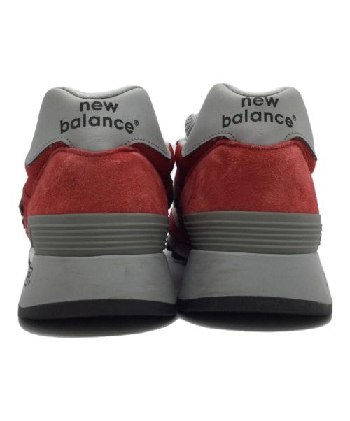 NEW BALANCE（ニューバランス）NEW BALANCE (ニューバランス) スニーカー レッド×グレー サイズ:US7.5、UK7、EUR40.5、cm25.5の古着・服飾アイテム