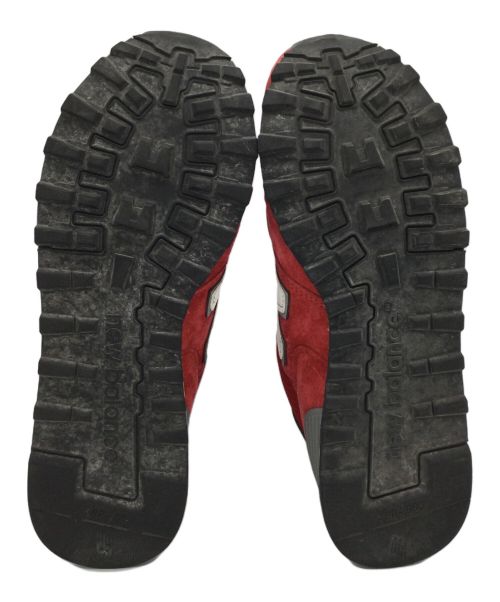 NEW BALANCE（ニューバランス）NEW BALANCE (ニューバランス) スニーカー レッド×グレー サイズ:US7.5、UK7、EUR40.5、cm25.5の古着・服飾アイテム