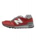 NEW BALANCE (ニューバランス) スニーカー レッド×グレー サイズ:US7.5、UK7、EUR40.5、cm25.5：14000円