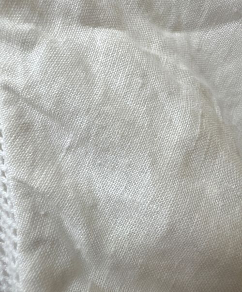 SUPREME（シュプリーム）Supreme (シュプリーム) Mesh Panel Linen S/S SHIRT 24ss ホワイト サイズ:XXLの古着・服飾アイテム