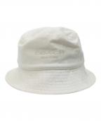 COACHコーチ）の古着「COACHカラーデニムバケットハット」｜ホワイト