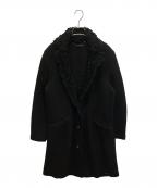 DIESELディーゼル）の古着「襟ボアウールコート」｜ブラック