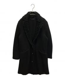 DIESEL（ディーゼル）の古着「襟ボアウールコート」｜ブラック