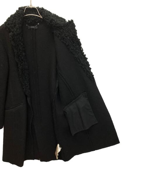 DIESEL（ディーゼル）DIESEL (ディーゼル) 襟ボアウールコート ブラック サイズ:記載無しの古着・服飾アイテム