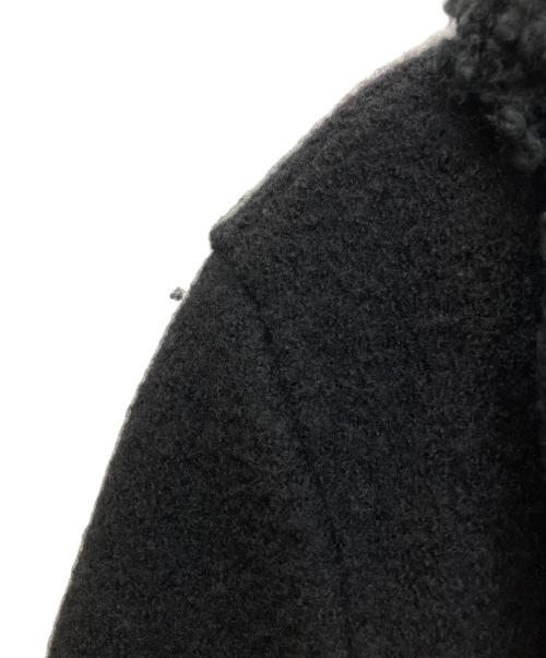 DIESEL（ディーゼル）DIESEL (ディーゼル) 襟ボアウールコート ブラック サイズ:記載無しの古着・服飾アイテム