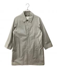 green label relaxing（グリーンレーベルリラクシング）の古着「3225-126-3755　ナイロンオックス ラグラン ステンカラーコート」｜ライトグレー