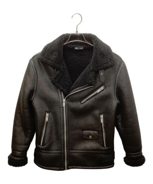 ZARA（ザラ）ZARA (ザラ) 3548/301/800　B-3 フェイクムートンジャケット ブラック サイズ:Lの古着・服飾アイテム